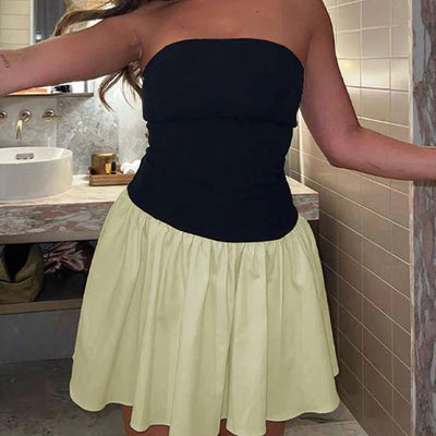 Mini Dress With Flared Skirt