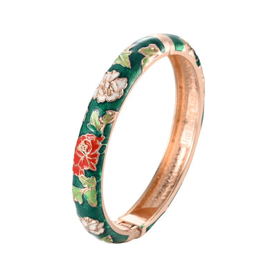 Enameled Flower Bracelets