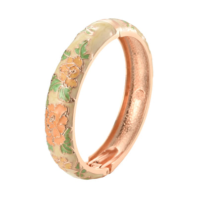 Enameled Flower Bracelets