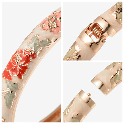 Enameled Flower Bracelets