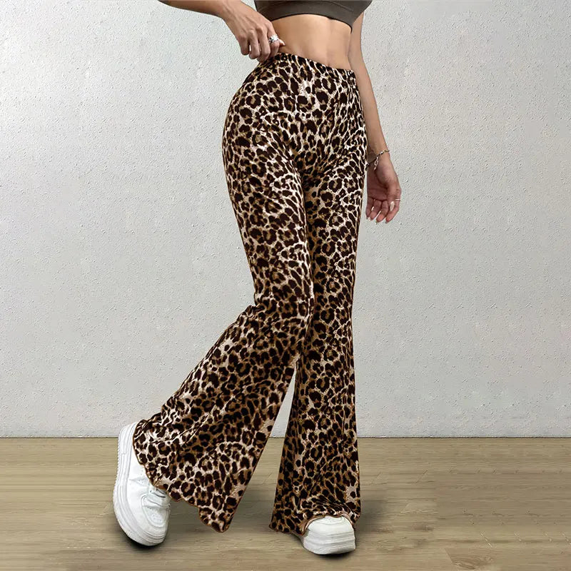 Leopard Flare Pants