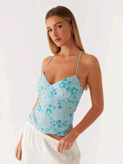 Sequined Off-Shoulder Top