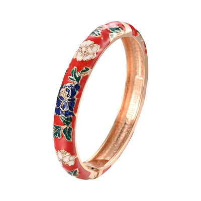 Enameled Flower Bracelets