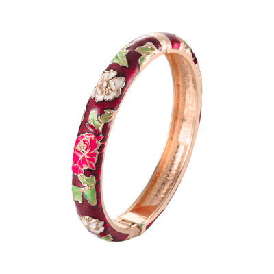 Enameled Flower Bracelets