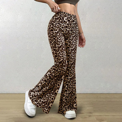 Leopard Flare Pants