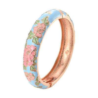 Enameled Flower Bracelets