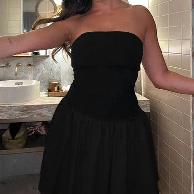 Mini Dress With Flared Skirt