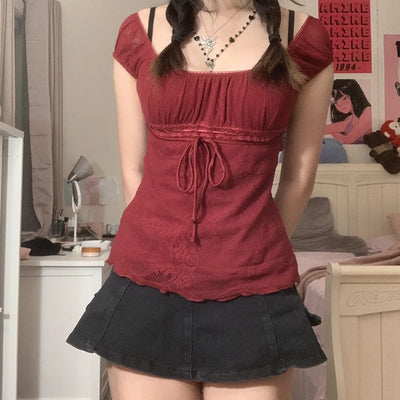 Square Collar T-Shirt