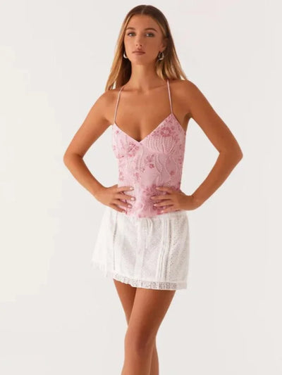 Sequined Off-Shoulder Top