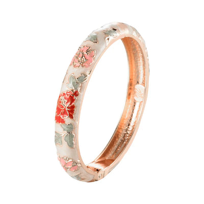 Enameled Flower Bracelets