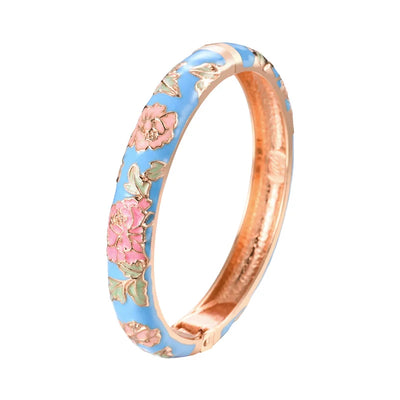 Enameled Flower Bracelets