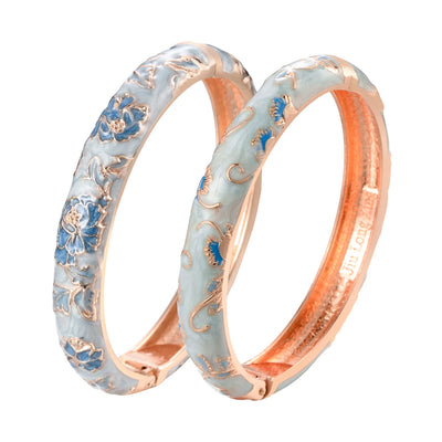 Enameled Flower Bracelets