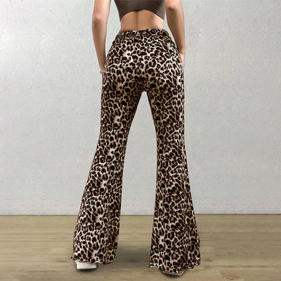 Leopard Flare Pants